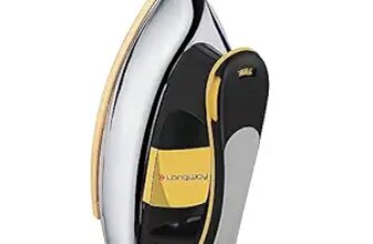 Longway Plancha Heavy Weight Non-Stick Teflon Coated Golden Soleplate Dry Iron