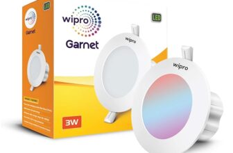 wipro ABS Garnet 3W LED Mini Downlight|Colour Changing (Red/Blue/Pink)|Compact Design with 120° Beam Angle|Recessed Down Light for False Ceiling|Cutout - 2.2 inch|Pack of 1