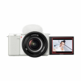 Sony Alpha ZV-E10L 24.2 Mega Pixel Interchangeable-Lens Mirrorless vlog Camera with 16-50 mm Lens, Made for Creators | APS-C Sensor | Advanced Autofocus | Clear Audio & 4K Movie Recording – White